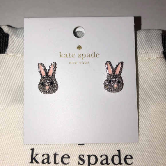 kate spade Jewelry - Kate Spade Silver Rabbit Stud Earrings